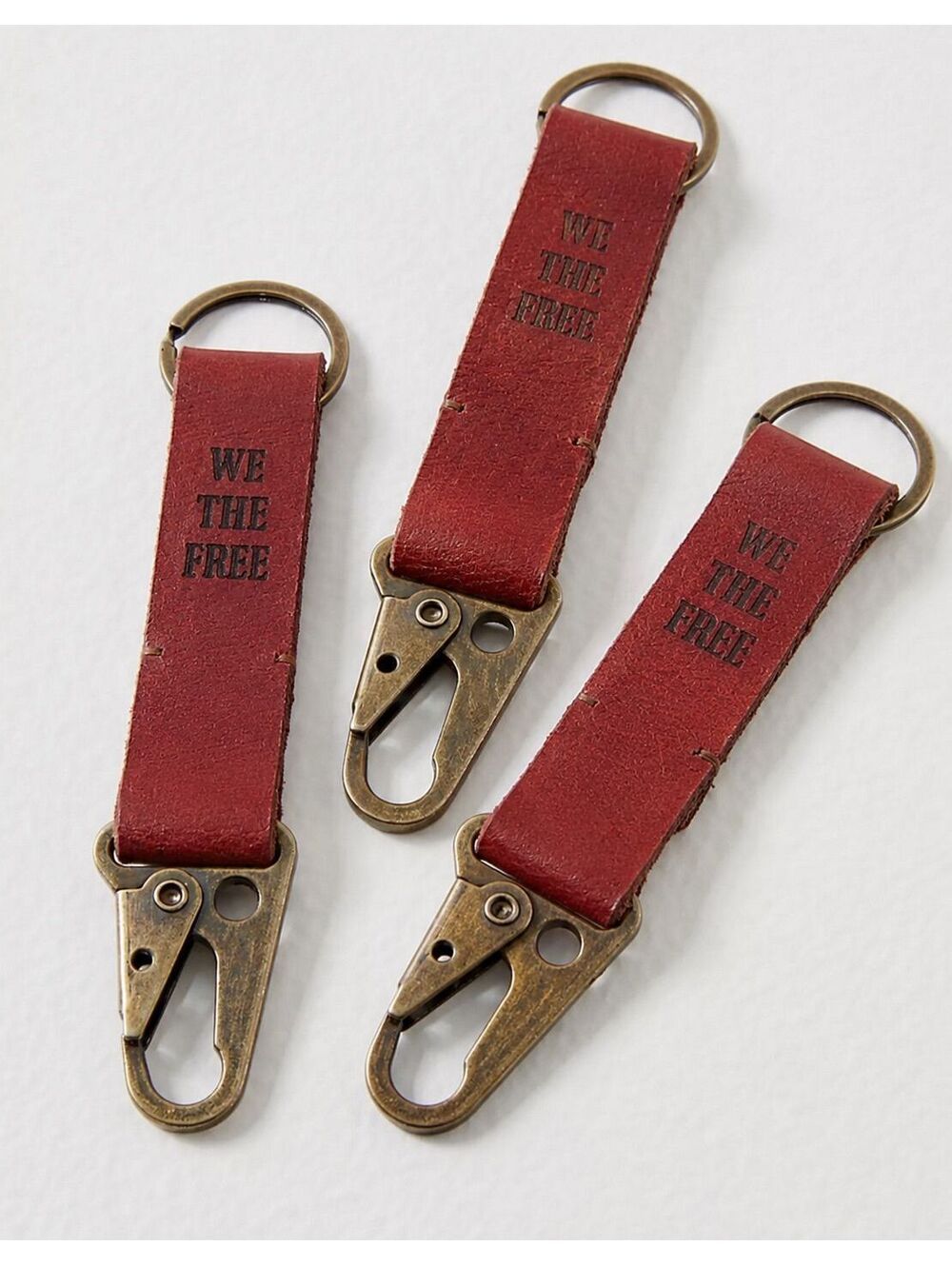 FREE PEOPLE LEATHER HOOKED LEATHER KEYCHAIN BAG CHARM NWOT